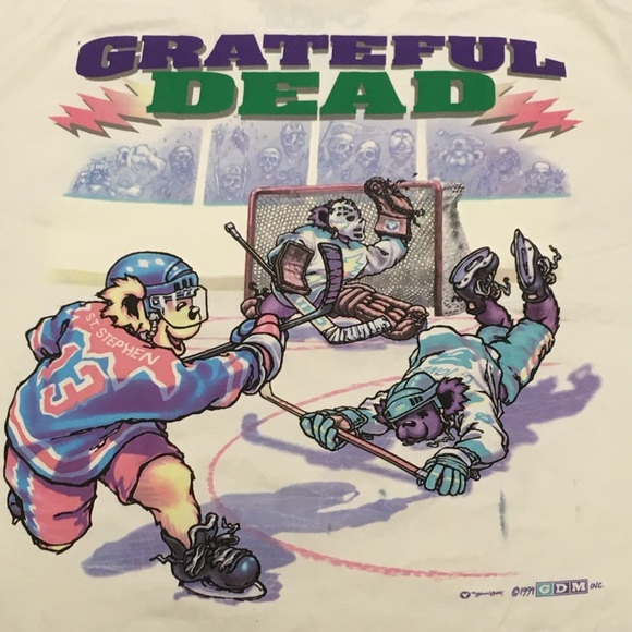 Grateful Dead Steal Your Faceoff Tie Dye Liquid Blue Shirt Size Large - Picture 7 of 9